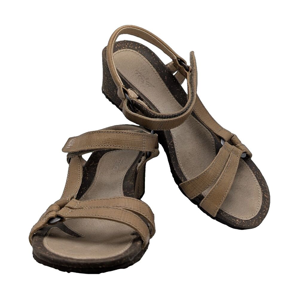 Teva Madera Wedge Sandal Taupe Size Womens 6.5